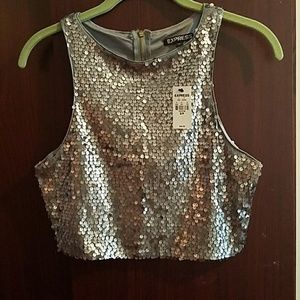 Sequin crop top